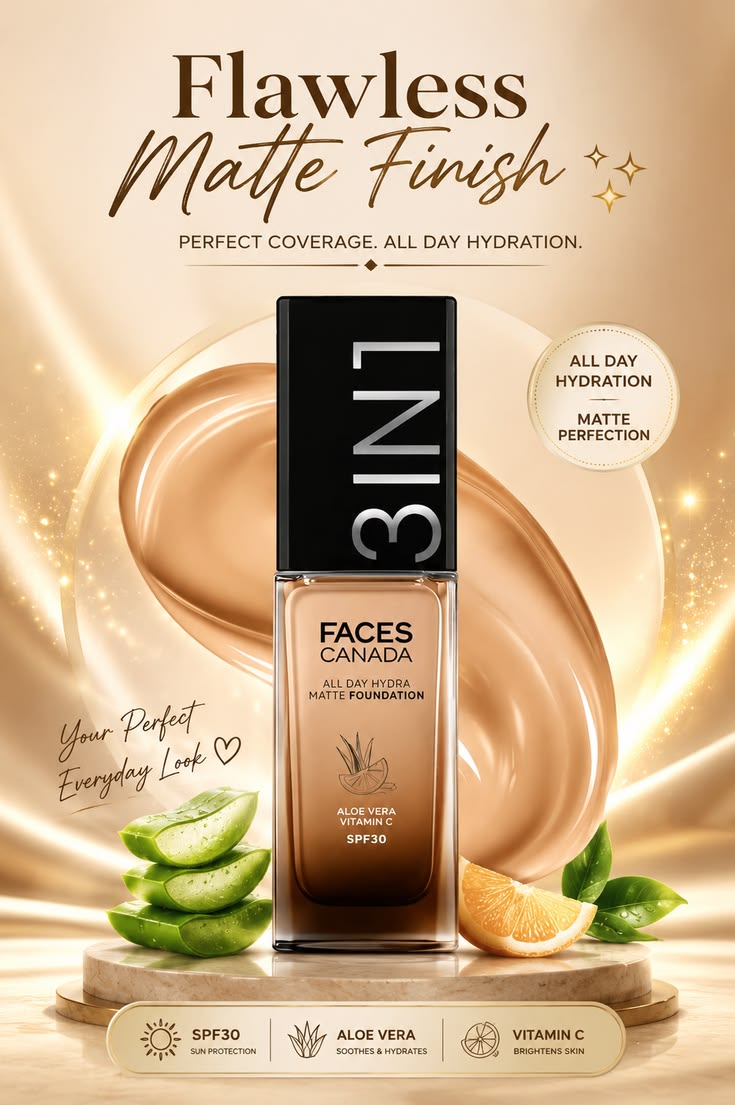 Faces Canada 3in1  All Day Hydra Matte Foundation