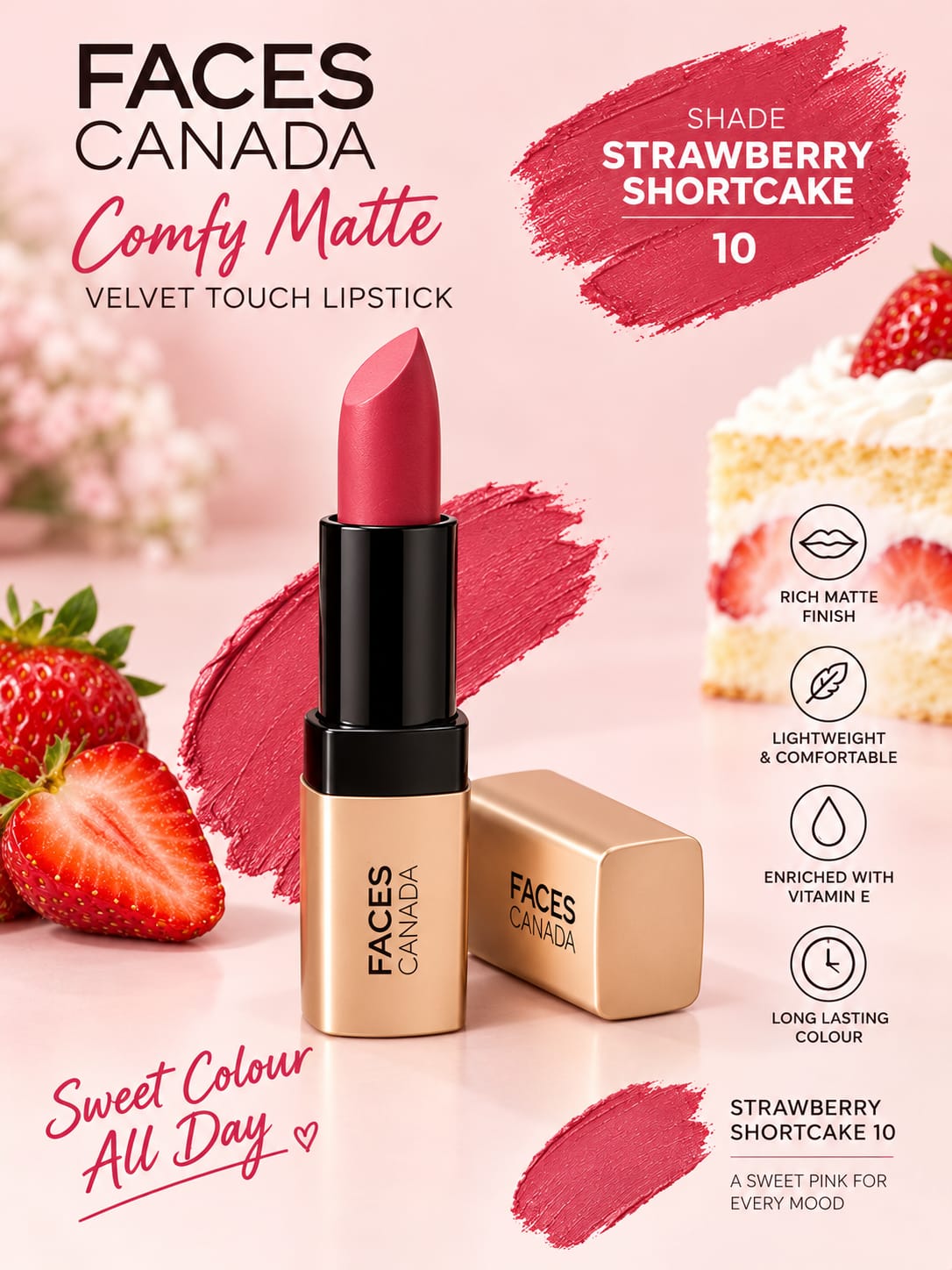 Faces Canada Comfy Matte Velvet Touch LIpstick
