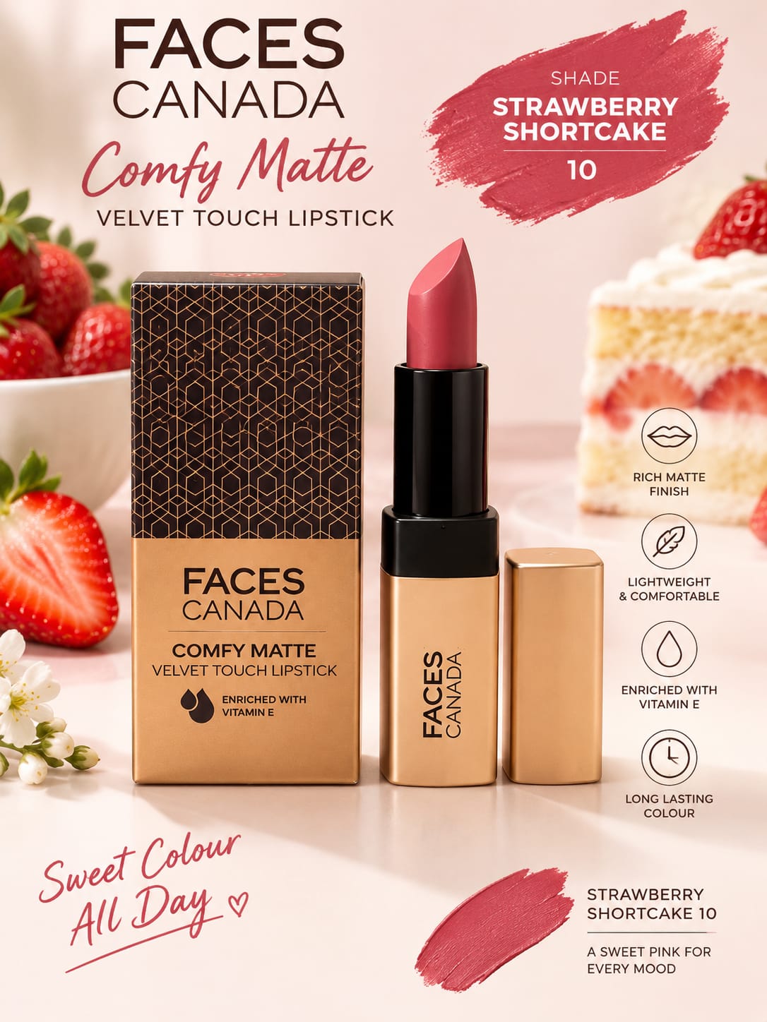 Faces Canada Comfy Matte Velvet Touch LIpstick