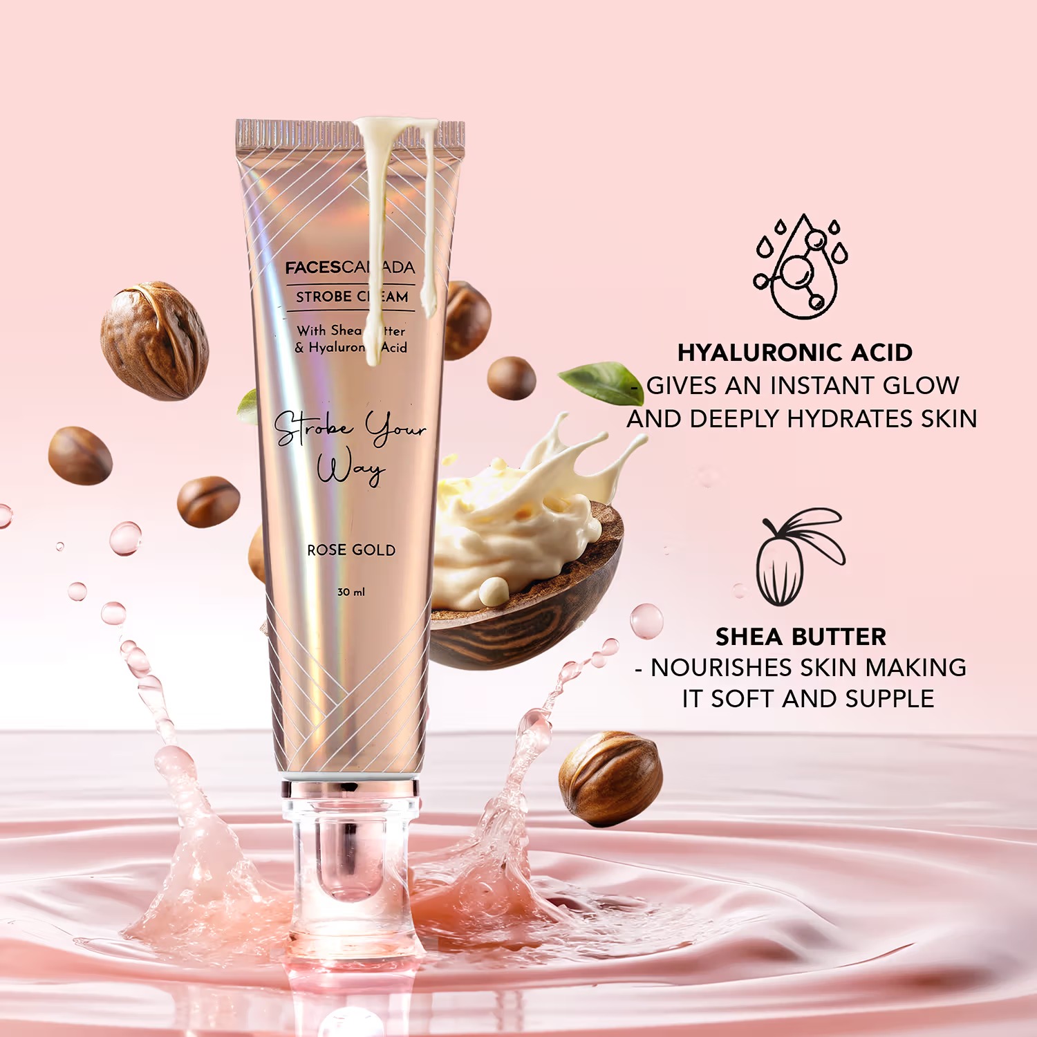 Faces Canada Strobe Cream With Shea Butter & Hyaluronic Acid