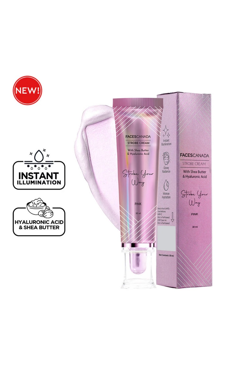 Faces Canada Strobe Cream With Shea Butter & Hyaluronic Acid