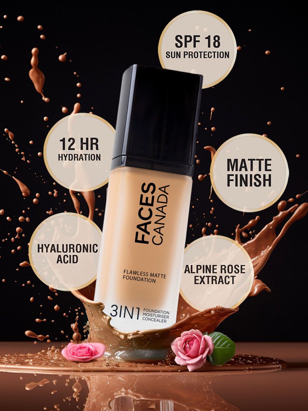 Faces Canada 3in1  Fiawless Matte Foundation