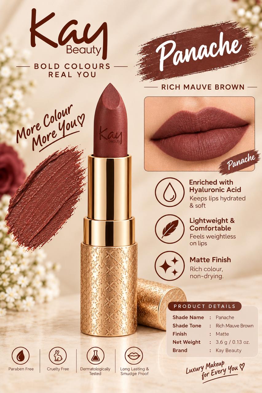 Kay Beauty Hydra Creme Serum Lipstick -Rich Color & Hyaluronic Acid for Deep Hydration