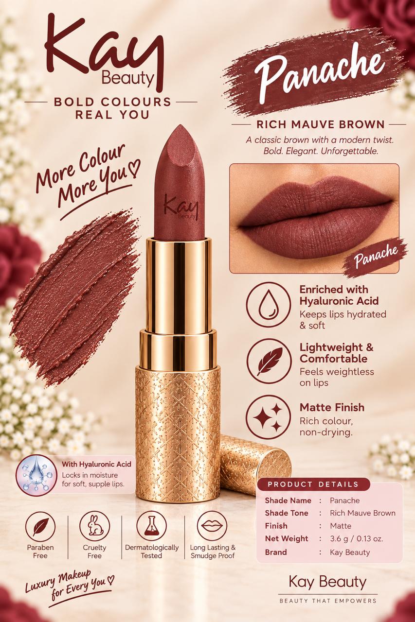 Kay Beauty Hydra Creme Serum Lipstick -Rich Color & Hyaluronic Acid for Deep Hydration