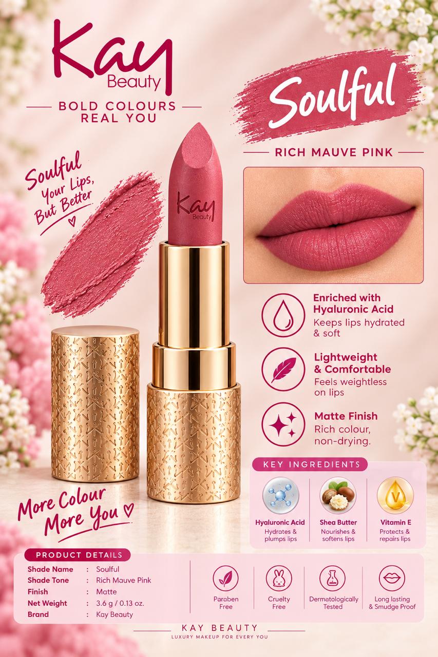 Kay Beauty Hydra Creme Serum Lipstick -Rich Color & Hyaluronic Acid for Deep Hydration
