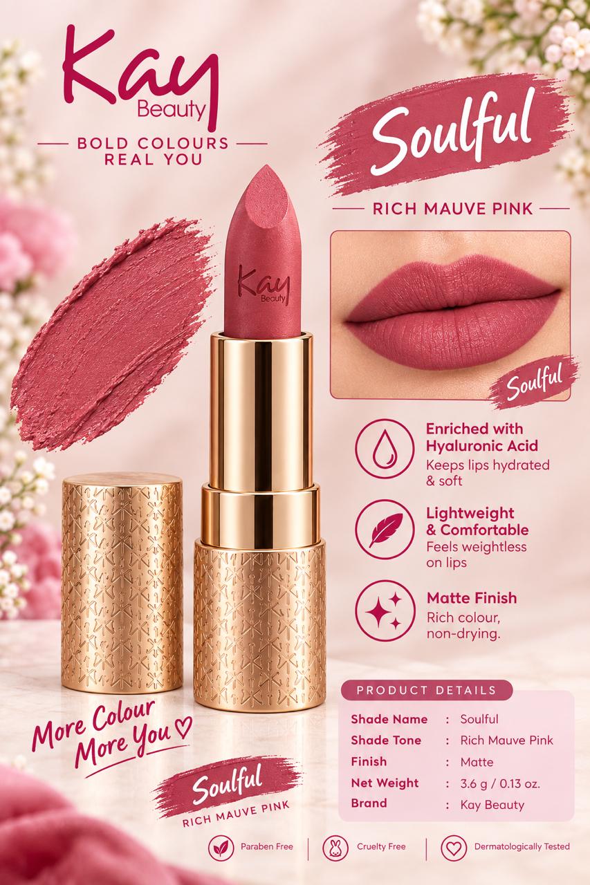 Kay Beauty Hydra Creme Serum Lipstick -Rich Color & Hyaluronic Acid for Deep Hydration