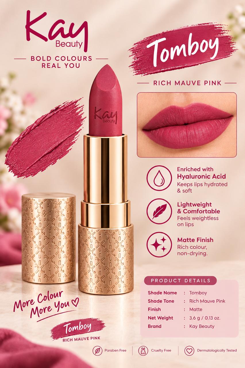 Kay Beauty Hydra Creme Serum Lipstick -Rich Color & Hyaluronic Acid for Deep Hydration