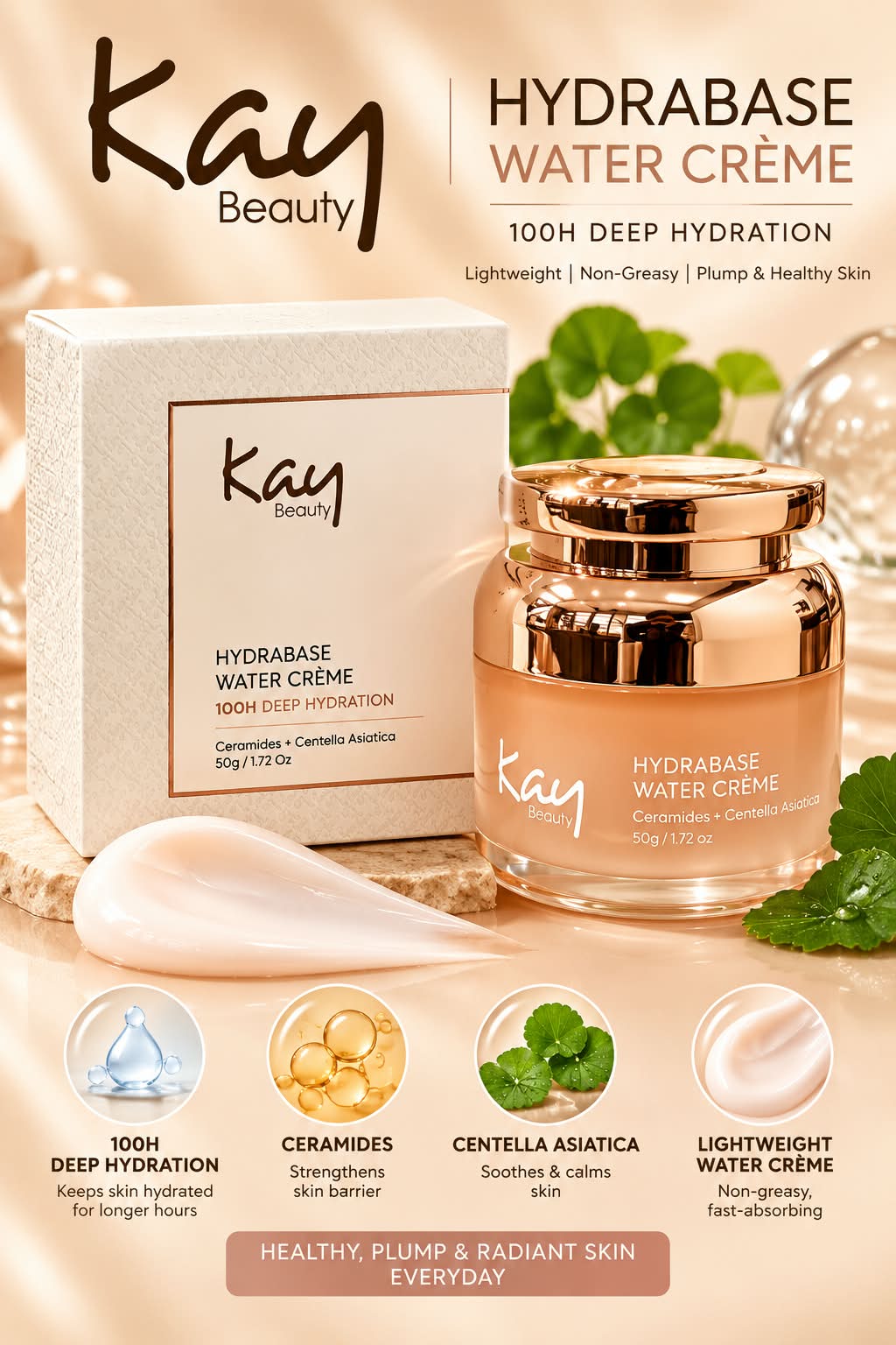 Kay Beauty Hydrabase Water Creme 100H Deep Hydration