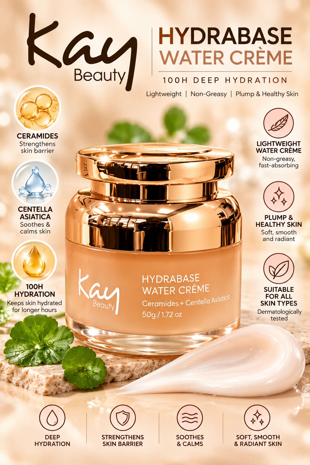 Kay Beauty Hydrabase Water Creme 100H Deep Hydration