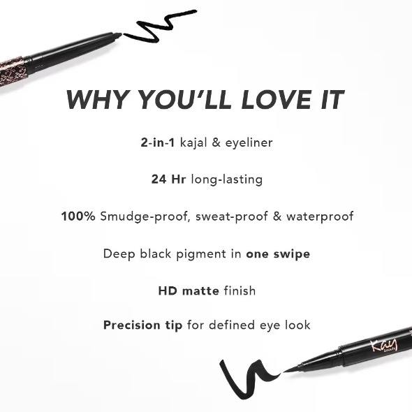 Kay Beauty Intense Black 24H Kajal Eyeliner Duo