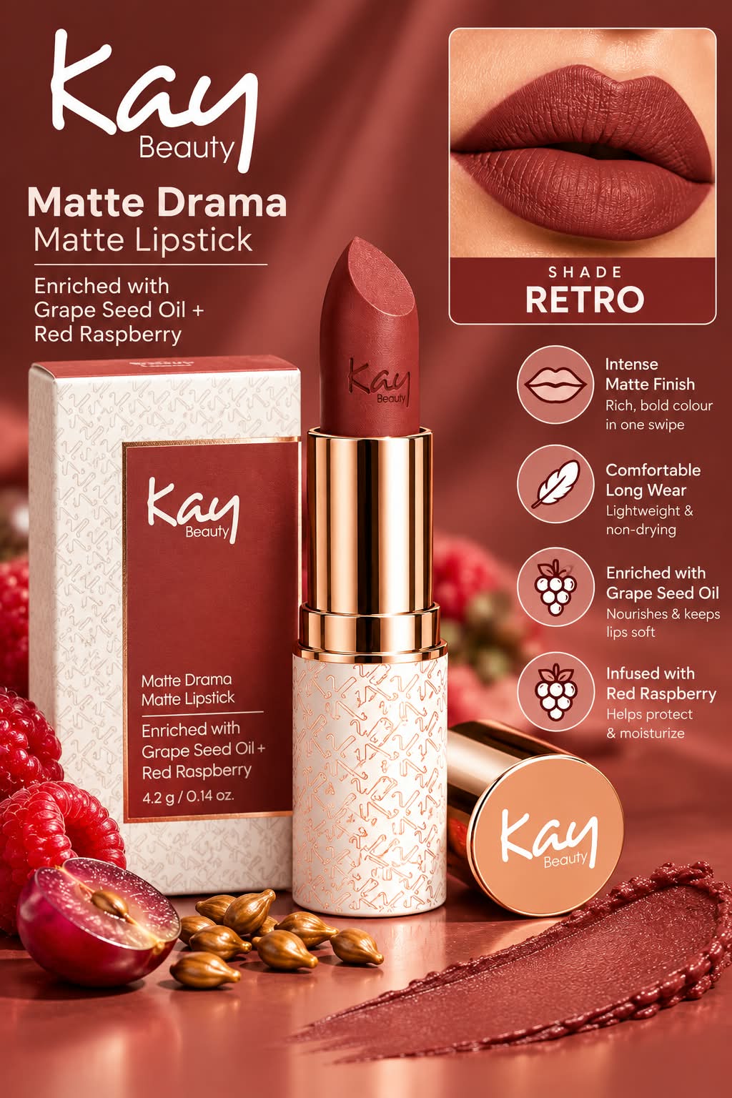 Kay Beauty Matte Drama Matte Lipstick
