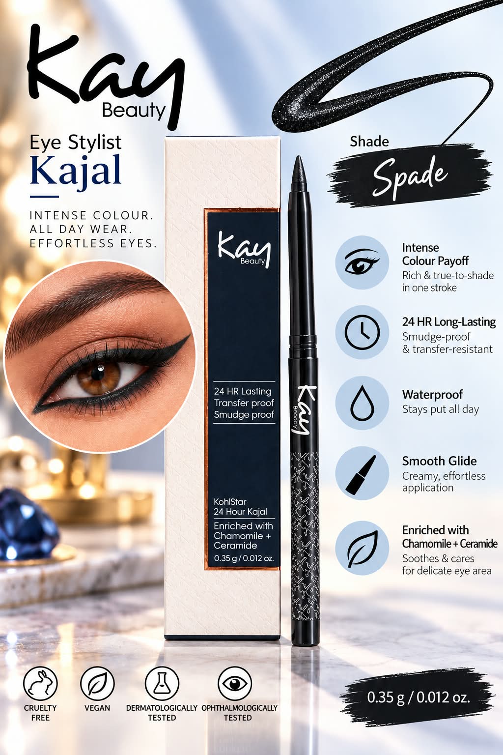 Kay Beauty Kohlstar 24 Hour Kajal