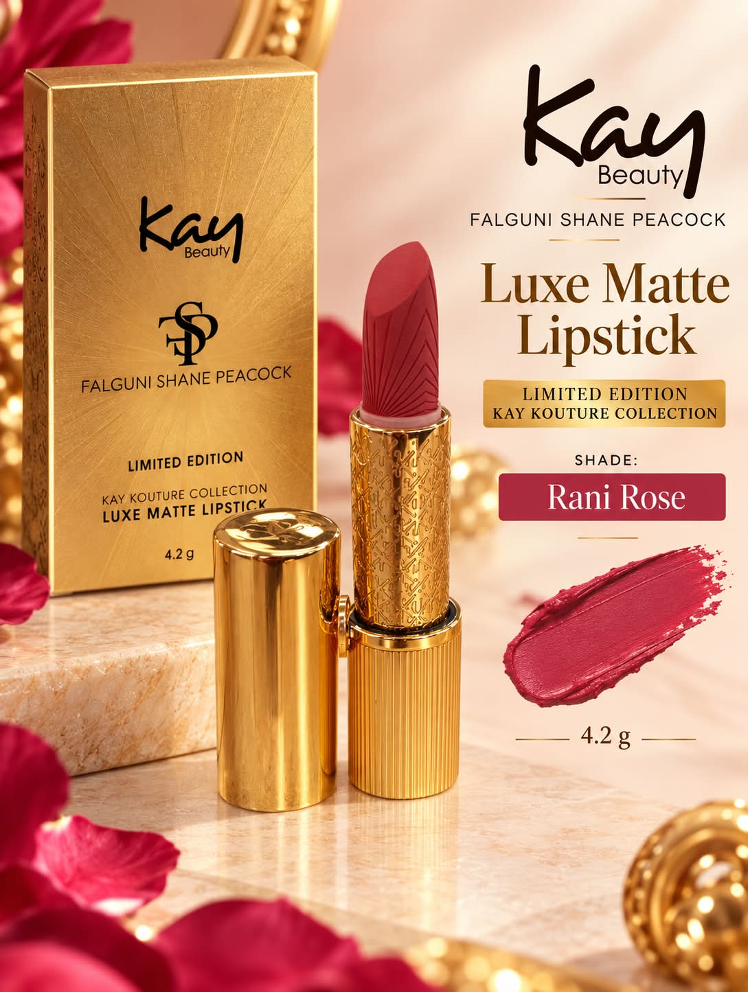 Kay Beauty Falguni Shane Peacock Limited Edition Luxe Matte Lipstick