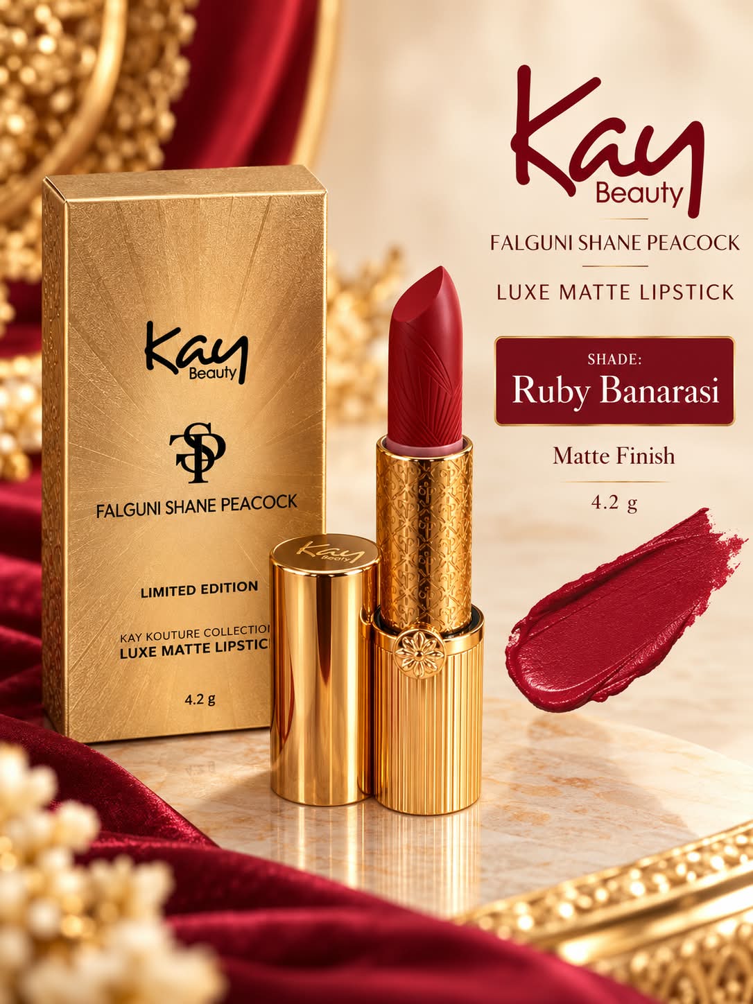 Kay Beauty Falguni Shane Peacock Limited Edition Luxe Matte Lipstick