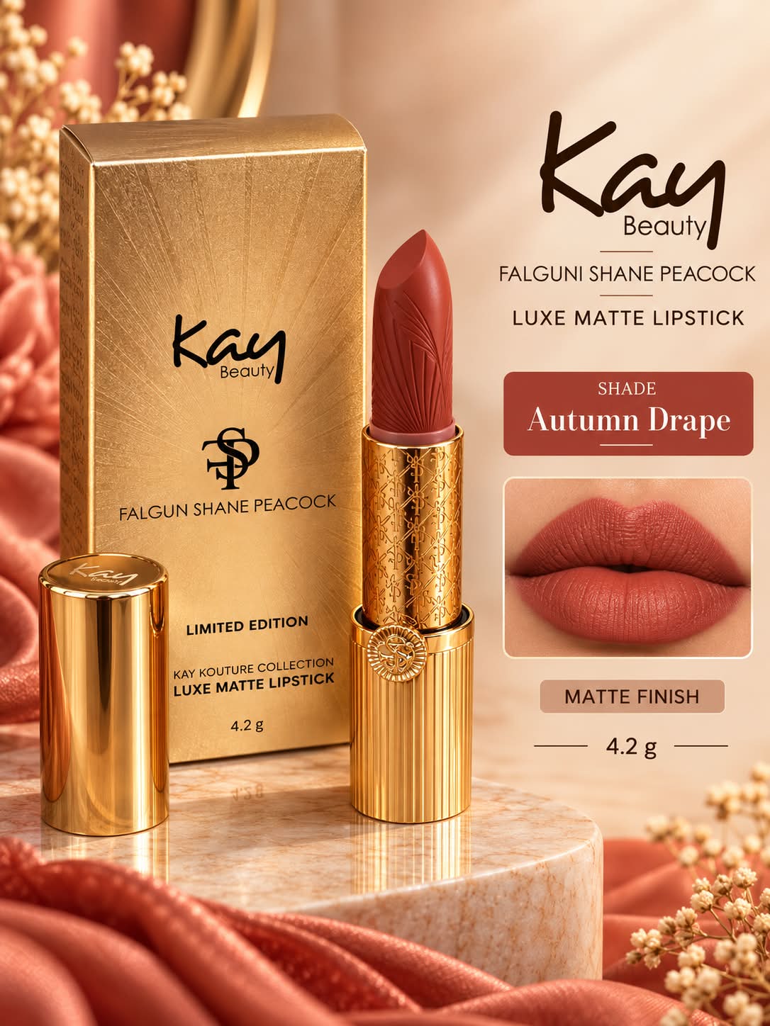 Kay Beauty Falguni Shane Peacock Limited Edition Luxe Matte Lipstick