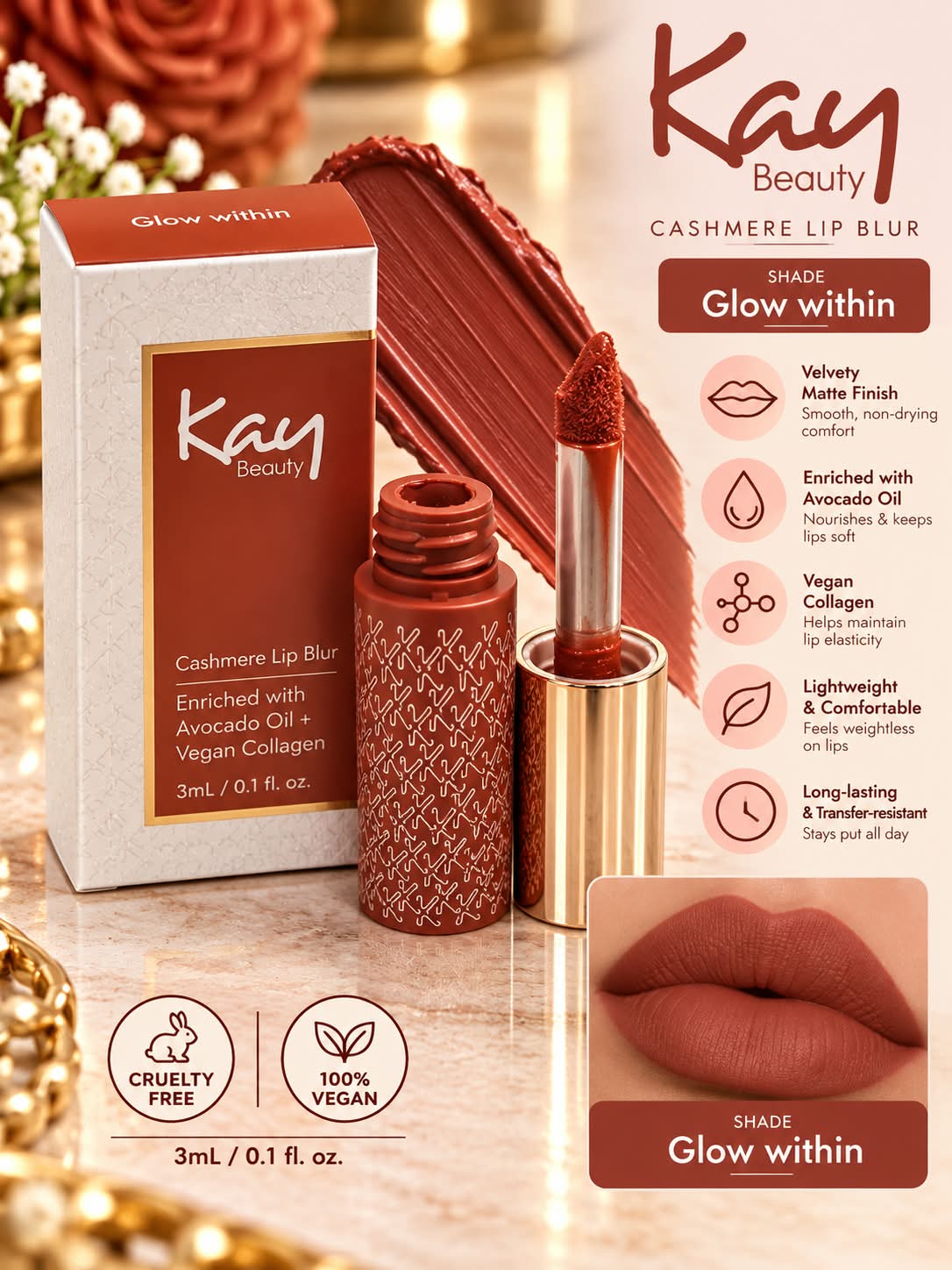 Kay Beauty Cashmere Lip & Cheek Blur