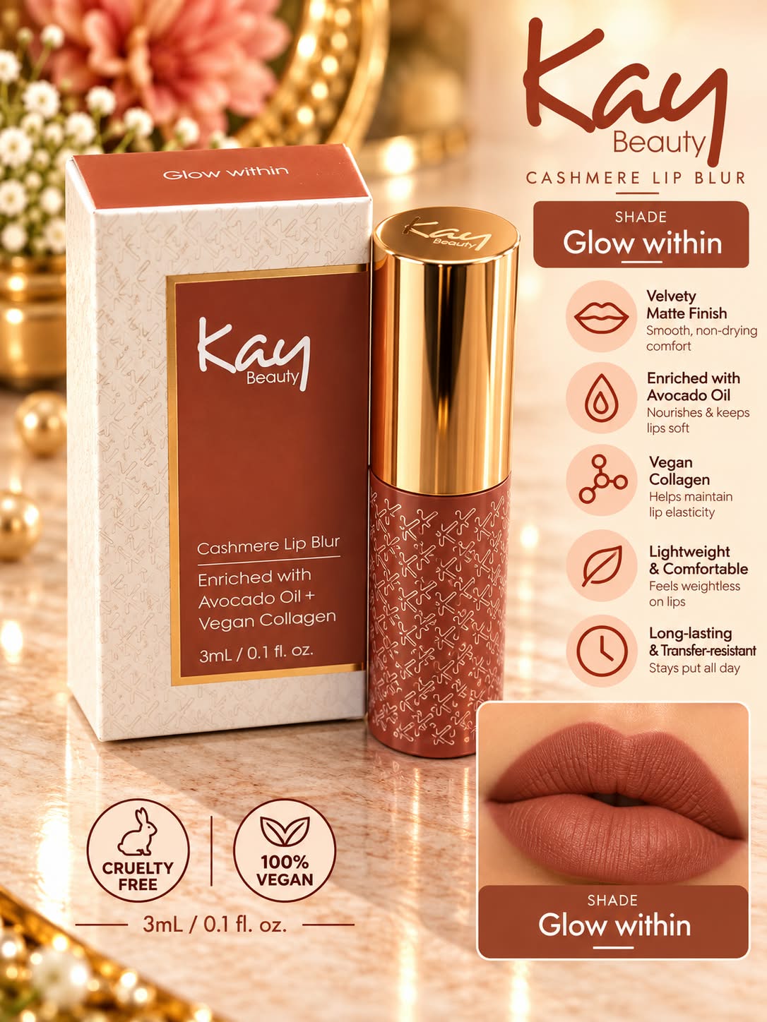 Kay Beauty Cashmere Lip & Cheek Blur