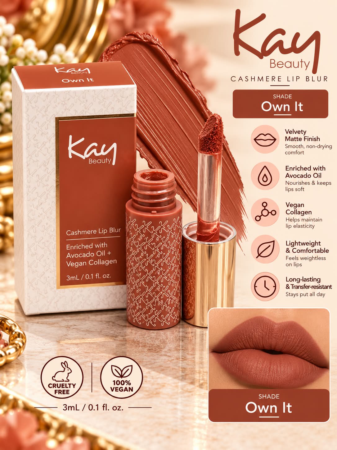 Kay Beauty Cashmere Lip & Cheek Blur