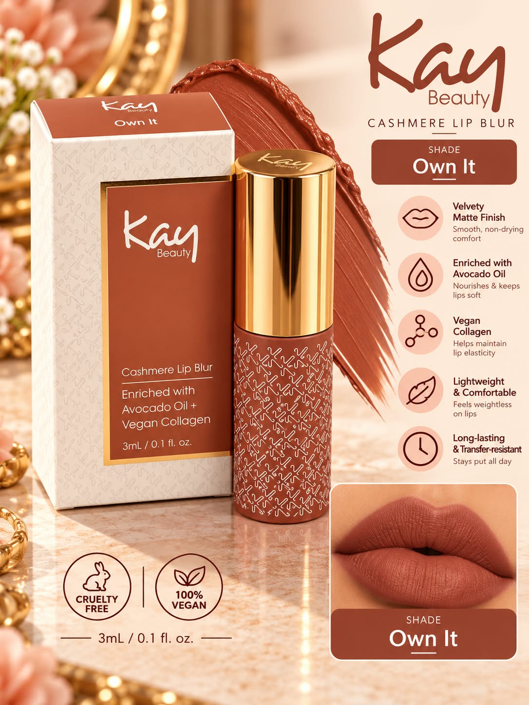 Kay Beauty Cashmere Lip & Cheek Blur