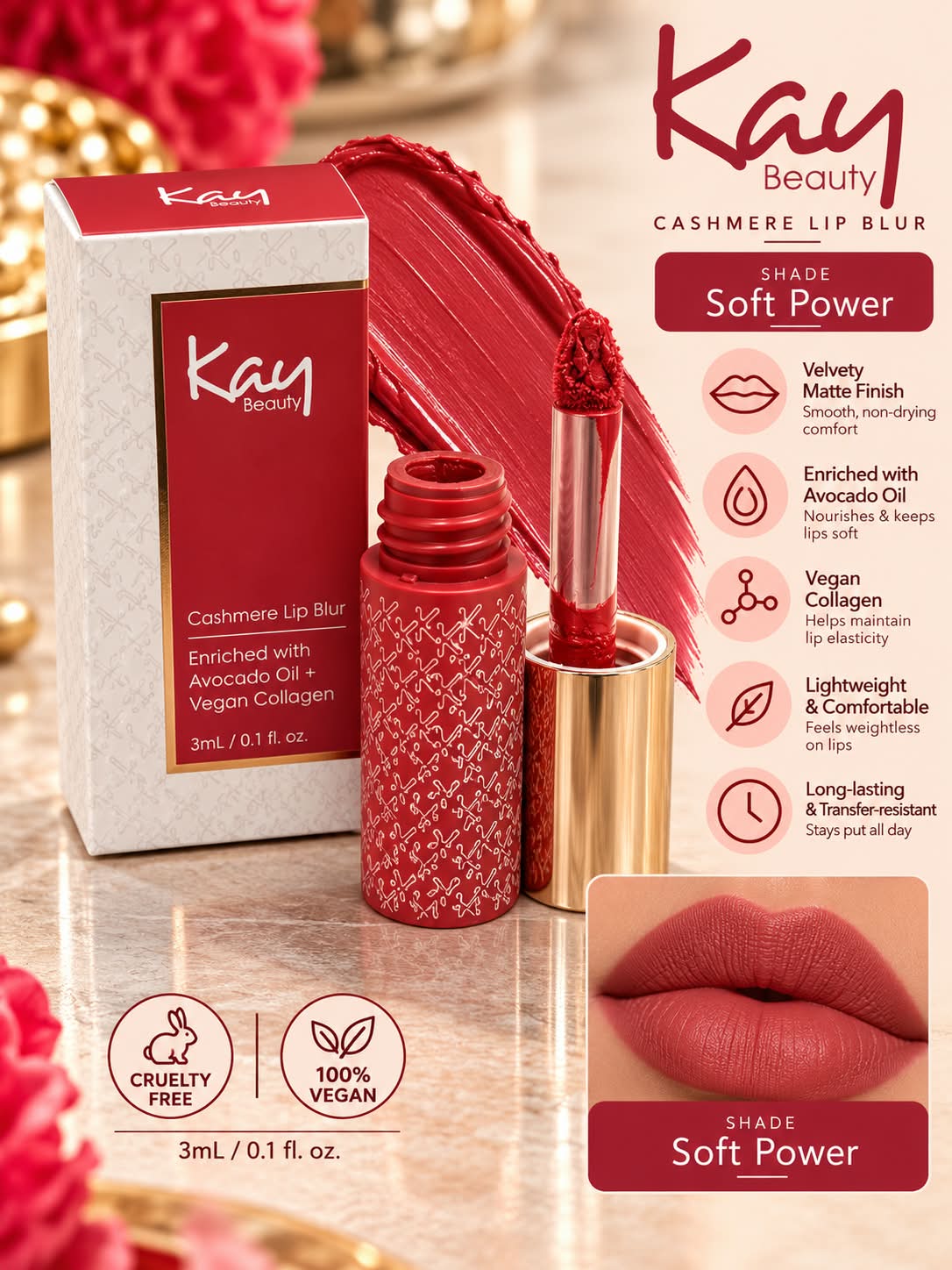 Kay Beauty Cashmere Lip & Cheek Blur