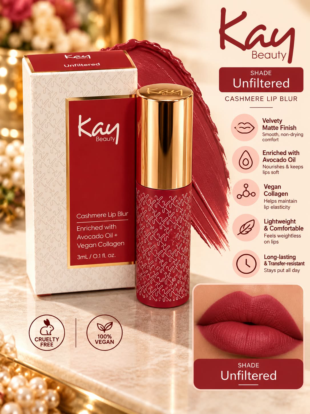 Kay Beauty Cashmere Lip & Cheek Blur