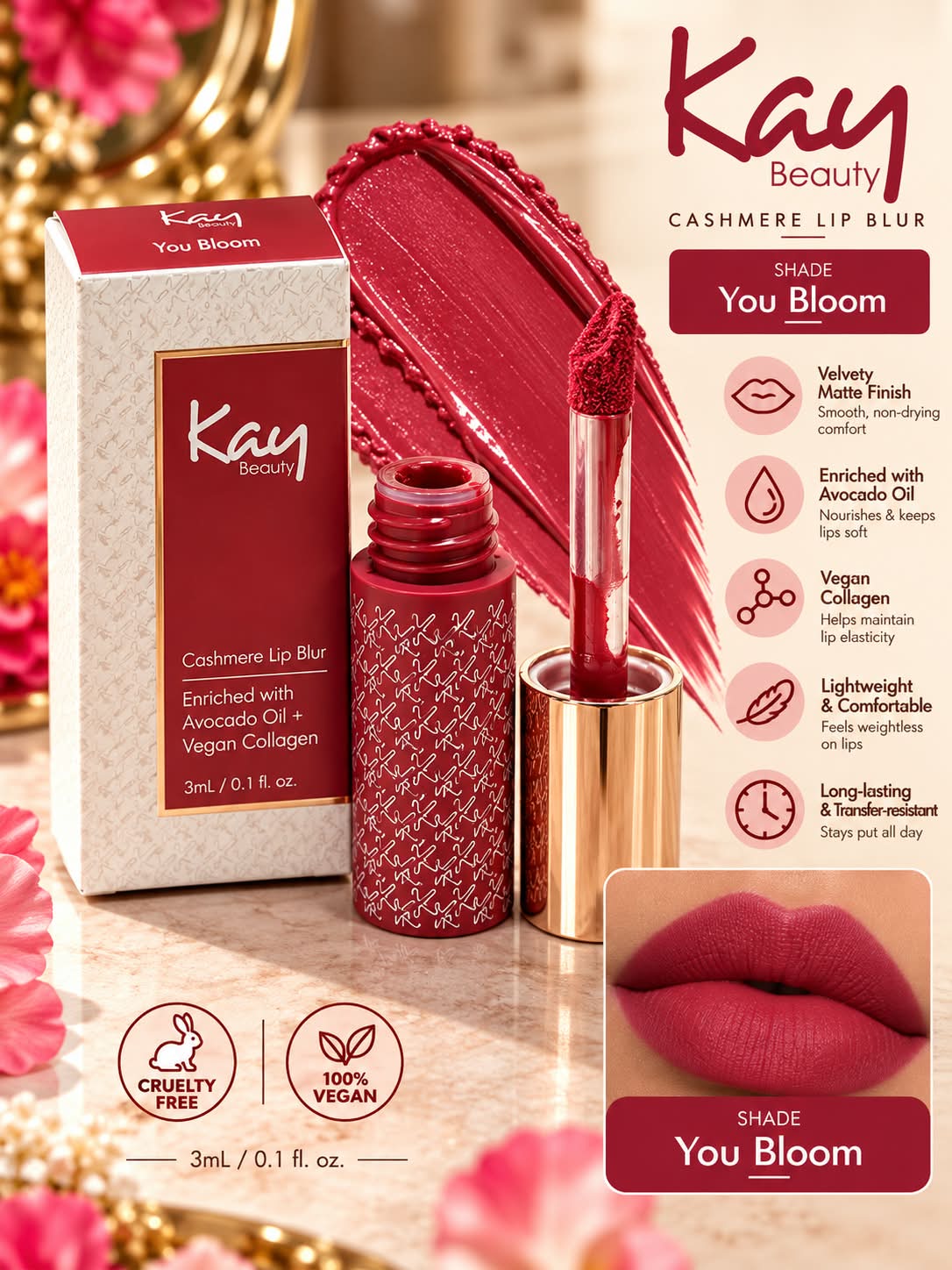 Kay Beauty Cashmere Lip & Cheek Blur