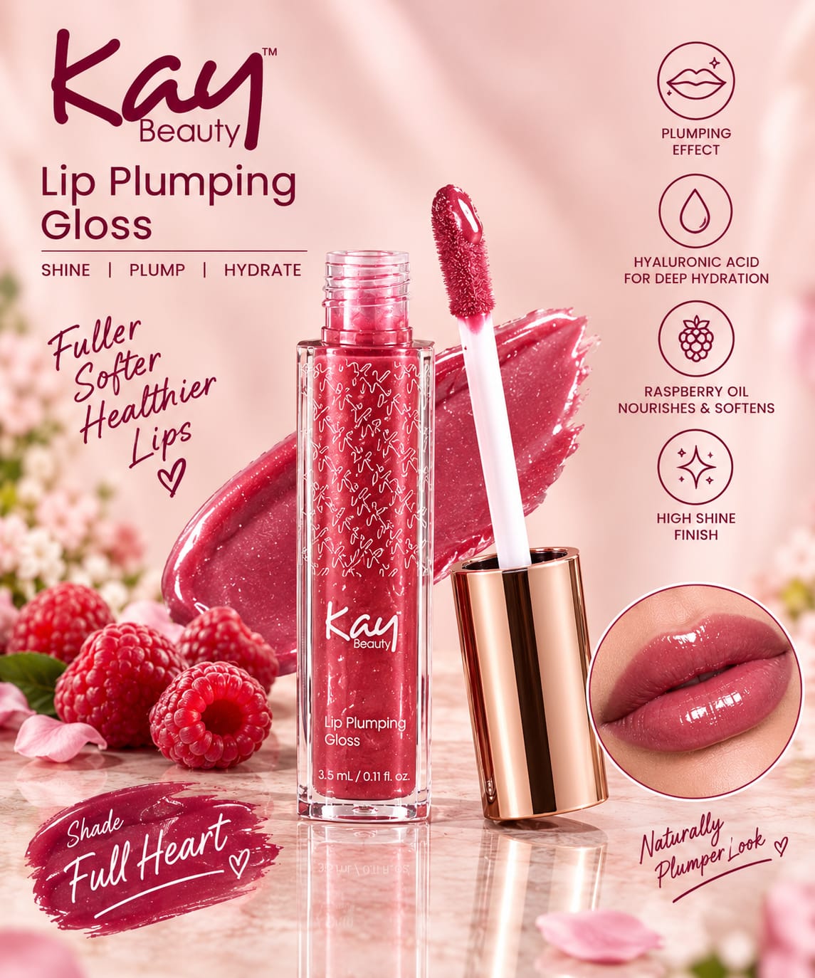 Kay Beauty Fullfill Lip Plumping Gloss
