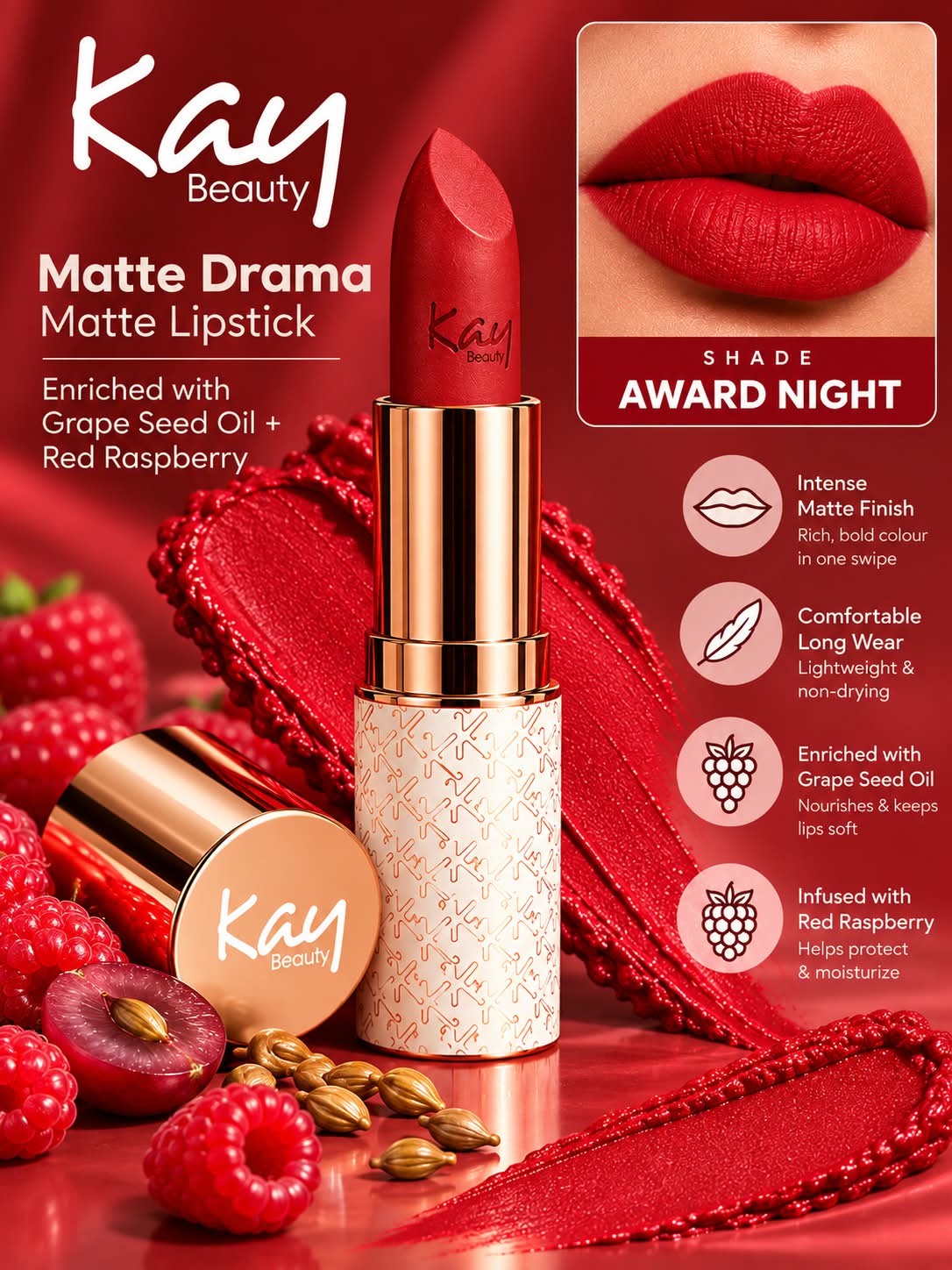 Kay Beauty Matte Drama Matte Lipstick