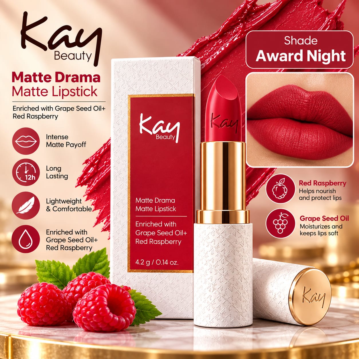 Kay Beauty Matte Drama Matte Lipstick