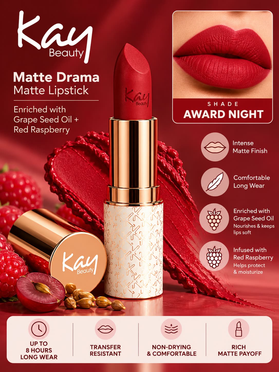 Kay Beauty Matte Drama Matte Lipstick