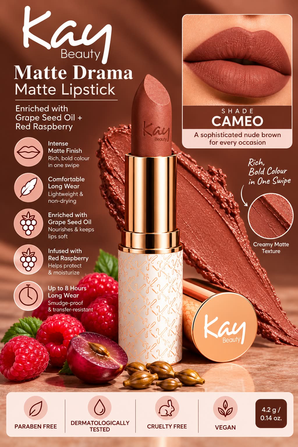 Kay Beauty Matte Drama Matte Lipstick