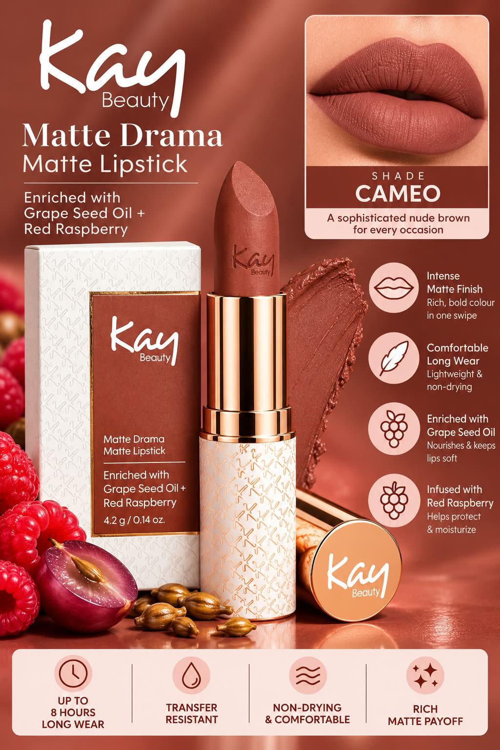 Kay Beauty Matte Drama Matte Lipstick