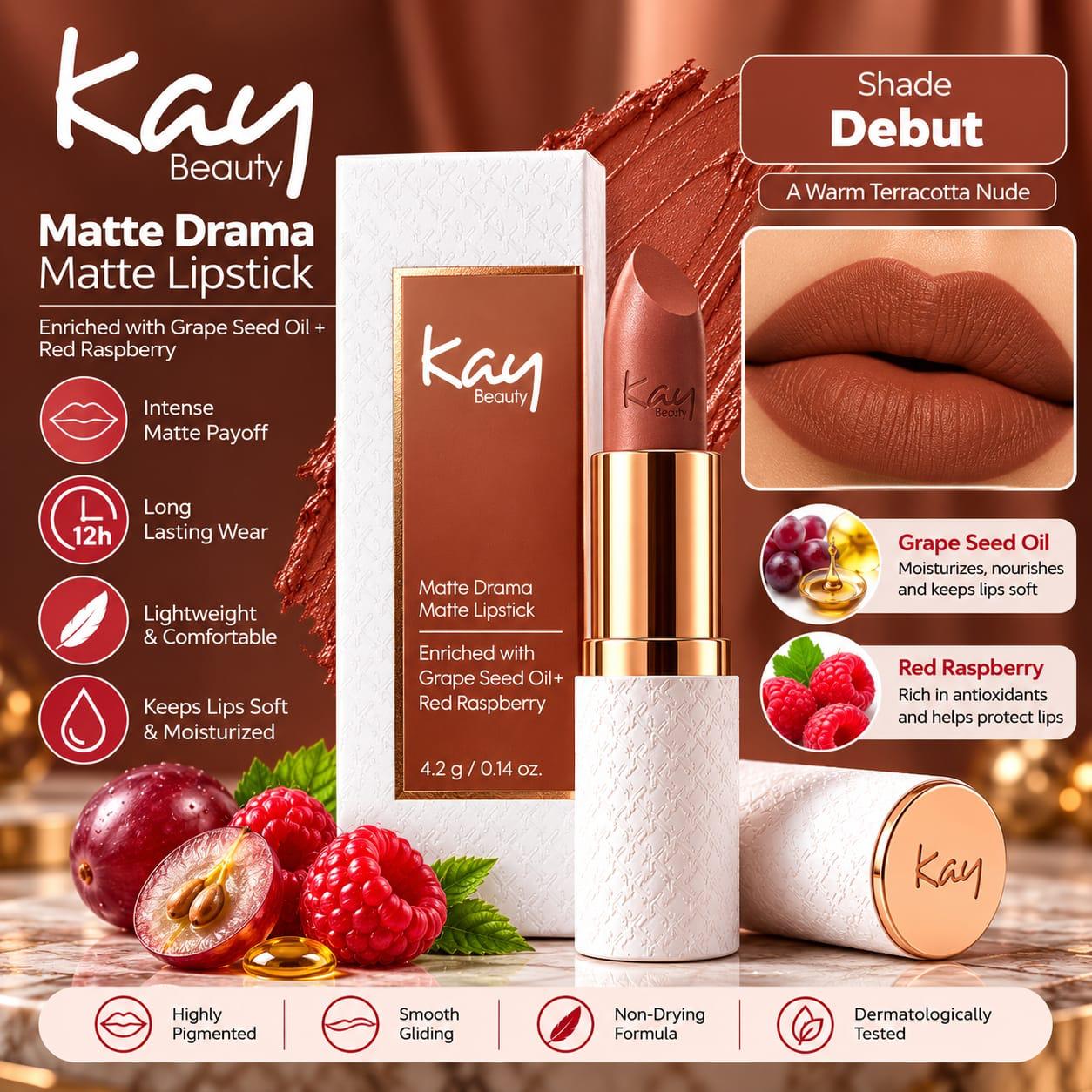 Kay Beauty Matte Drama Matte Lipstick