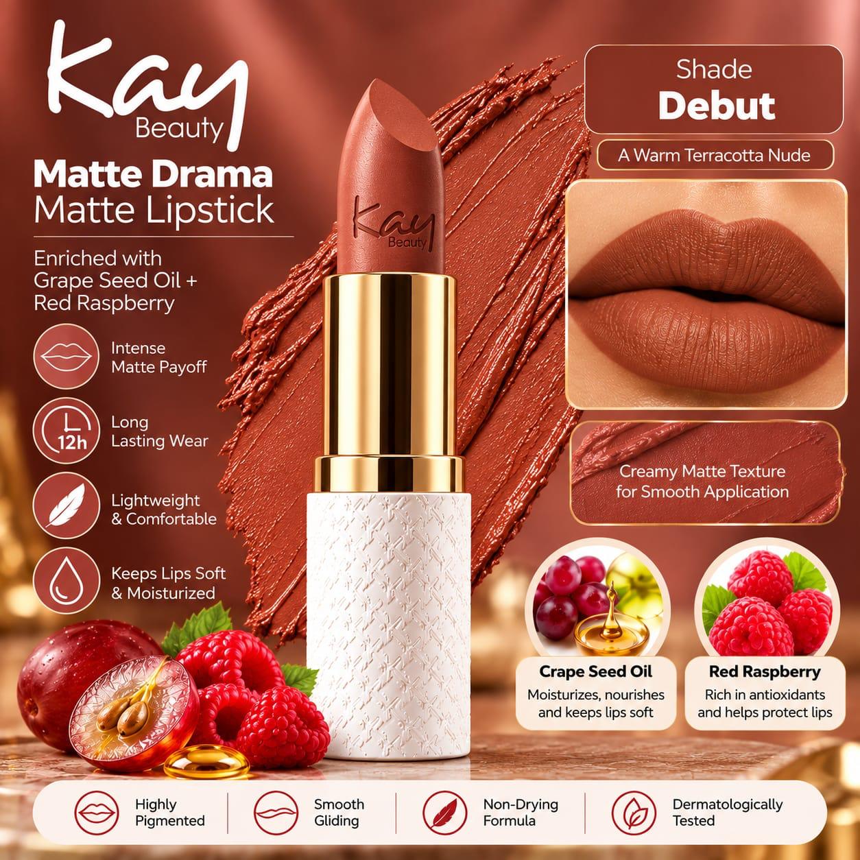 Kay Beauty Matte Drama Matte Lipstick