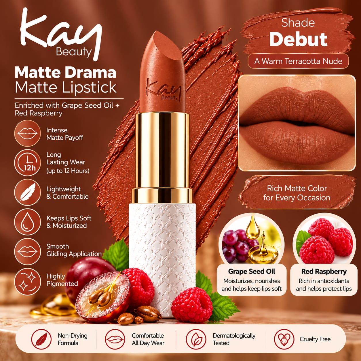Kay Beauty Matte Drama Matte Lipstick