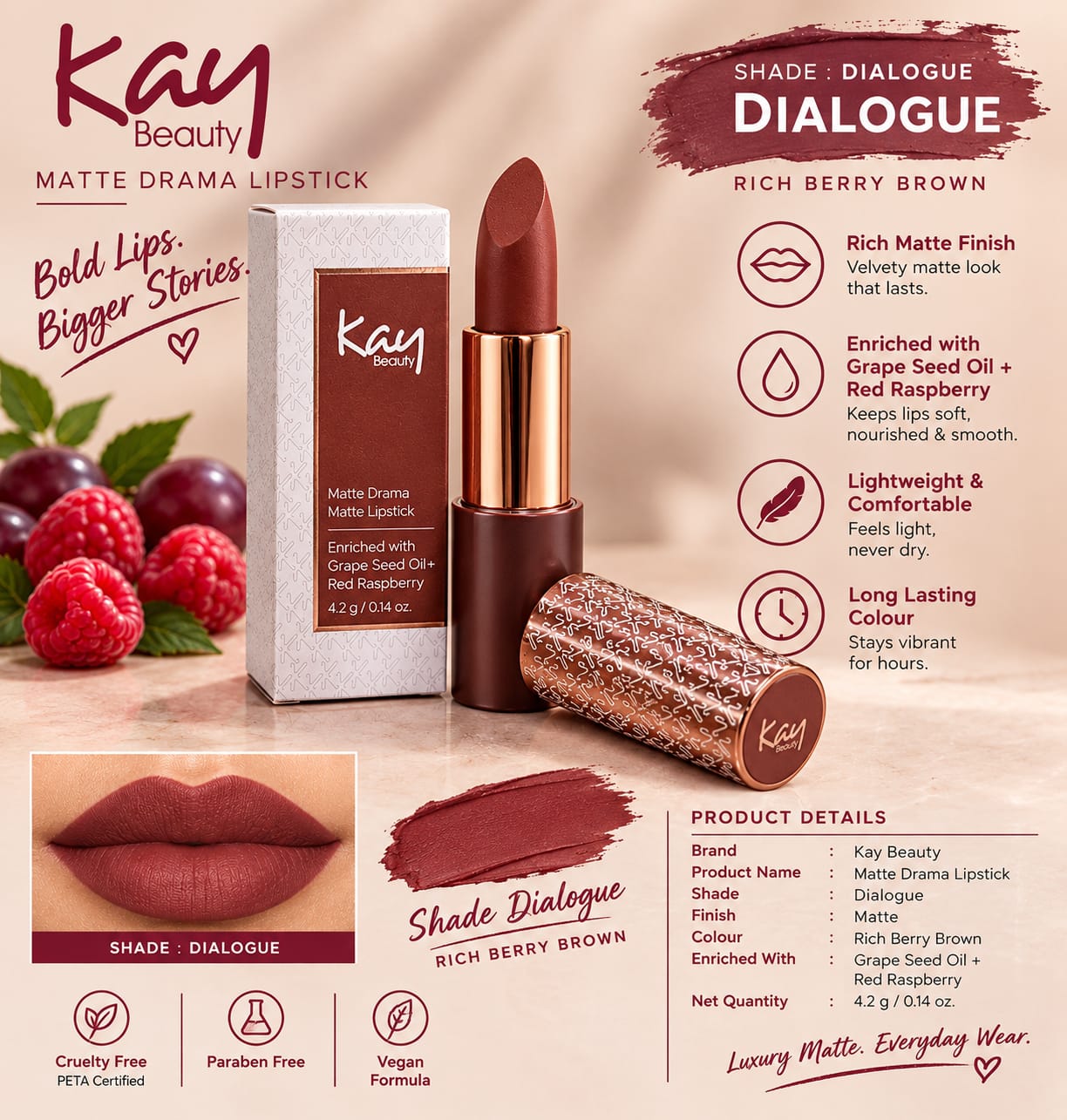 Kay Beauty Matte Drama Matte Lipstick