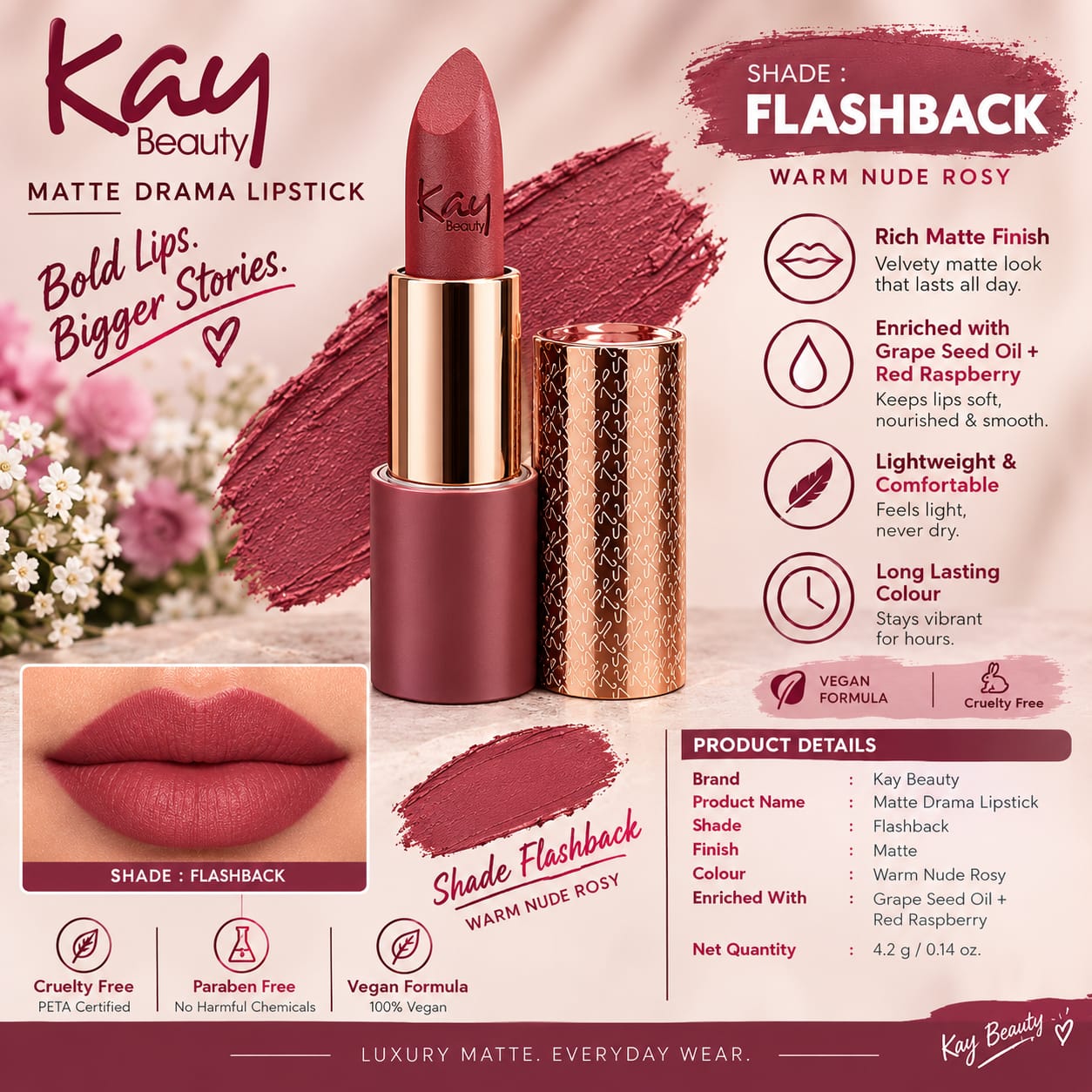 Kay Beauty Matte Drama Matte Lipstick
