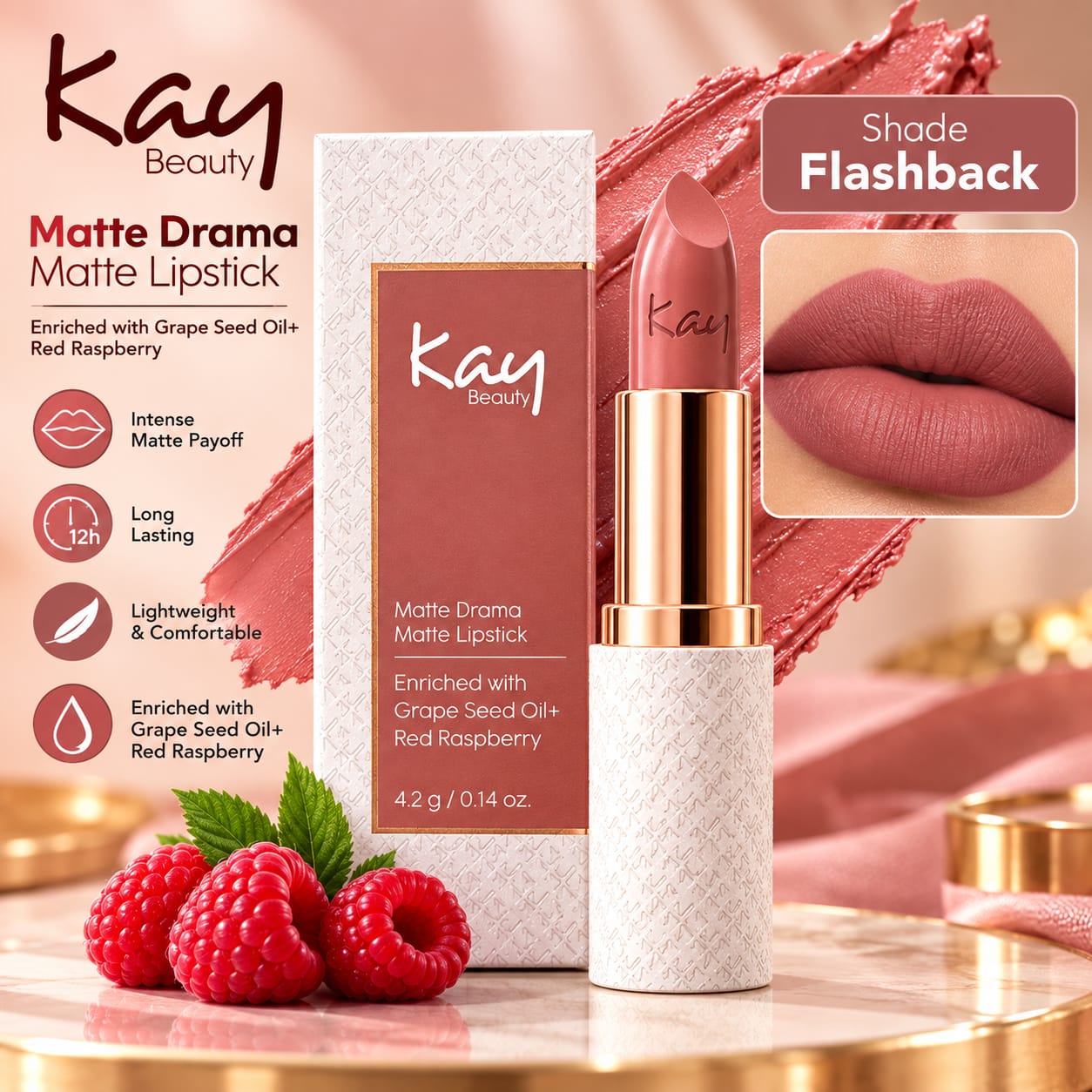 Kay Beauty Matte Drama Matte Lipstick
