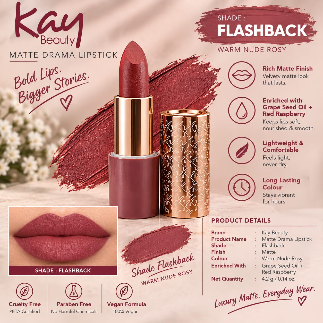 Kay Beauty Matte Drama Matte Lipstick