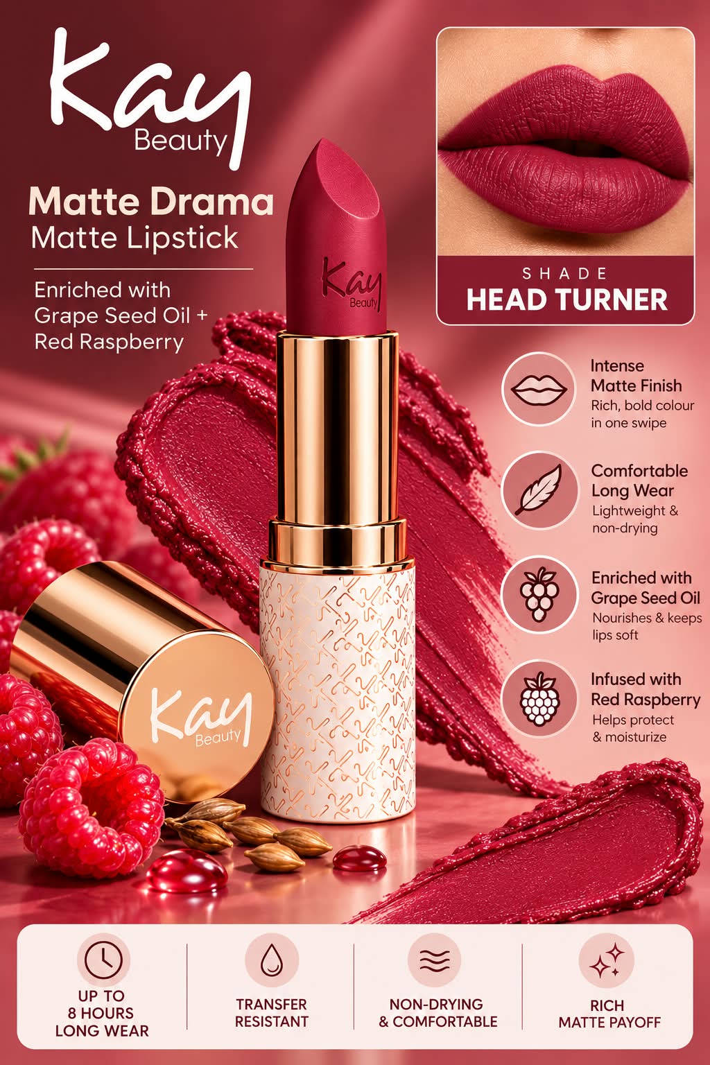 Kay Beauty Matte Drama Matte Lipstick