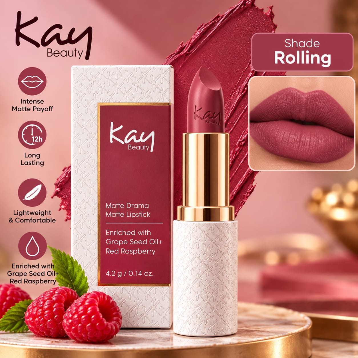 Kay Beauty Matte Drama Matte Lipstick