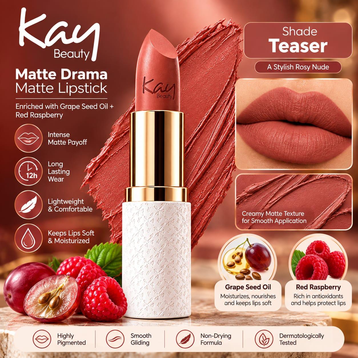Kay Beauty Matte Drama Matte Lipstick