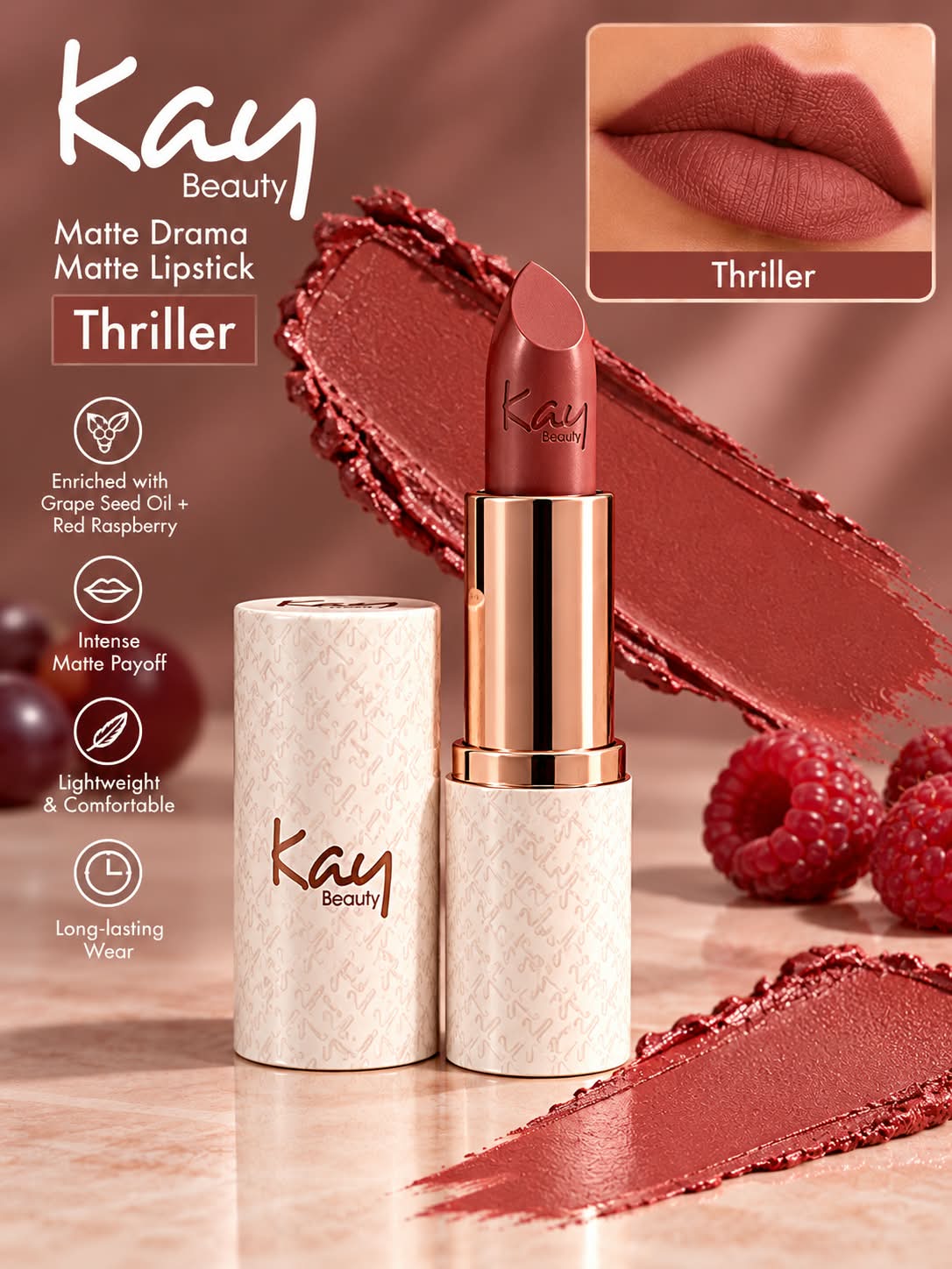Kay Beauty Matte Drama Matte Lipstick