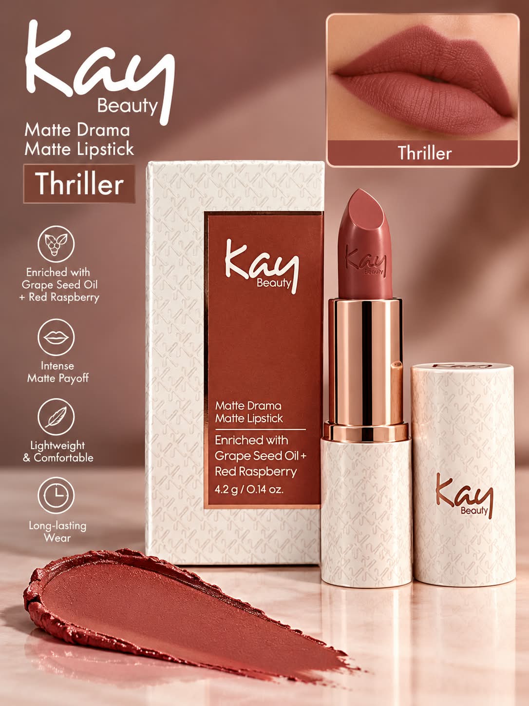 Kay Beauty Matte Drama Matte Lipstick