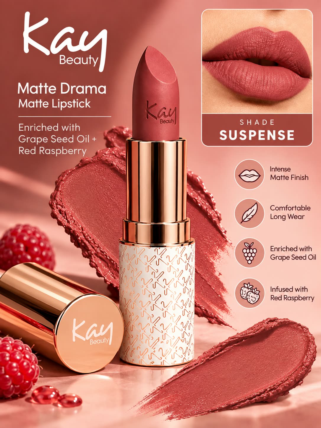 Kay Beauty Matte Drama Matte Lipstick