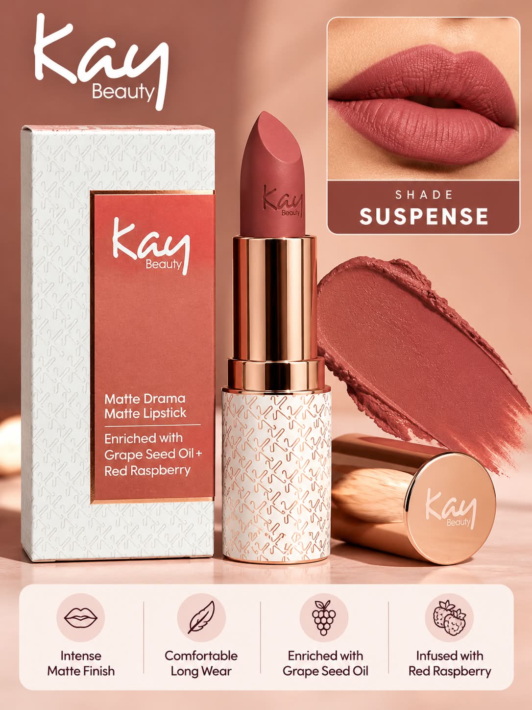 Kay Beauty Matte Drama Matte Lipstick