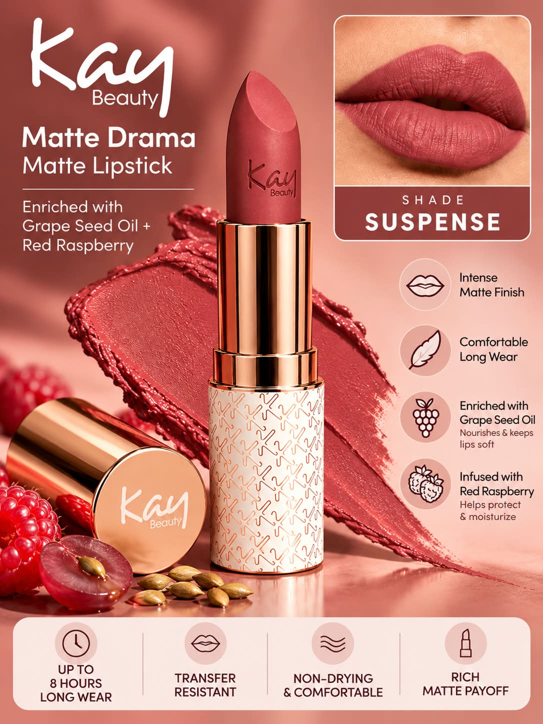 Kay Beauty Matte Drama Matte Lipstick
