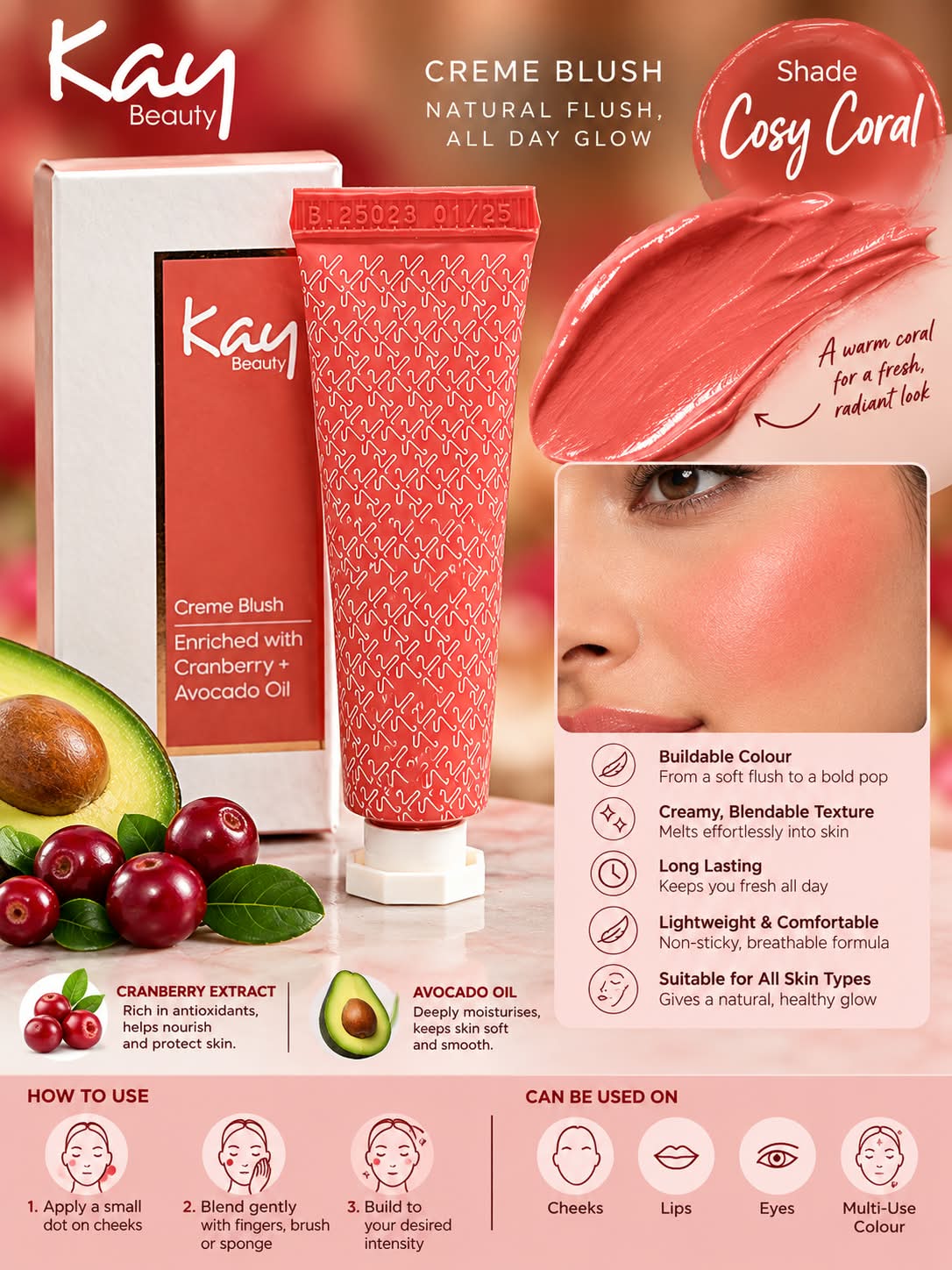 Kay Beauty Creme Blush 10ml