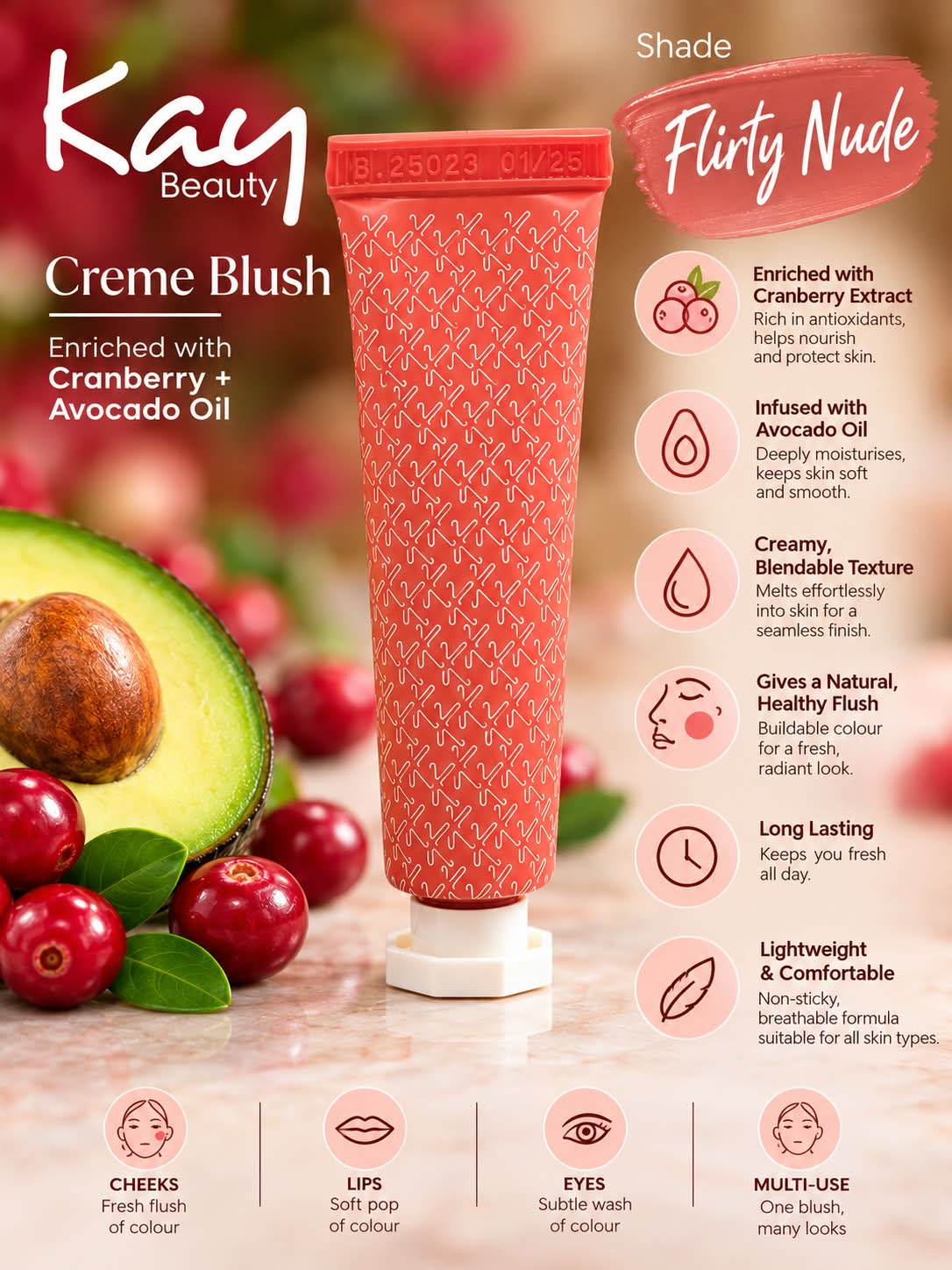 Kay Beauty Creme Blush 10ml