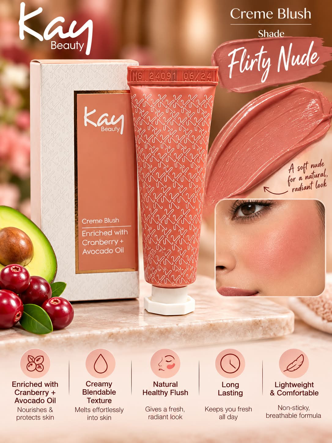 Kay Beauty Creme Blush 10ml